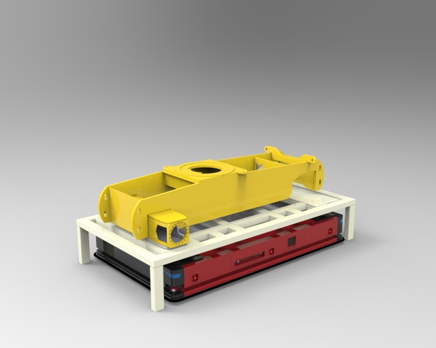 国辰 磁条/激光导航 负载5000Kg 潜伏牵引型 重载潜伏式全向AGV