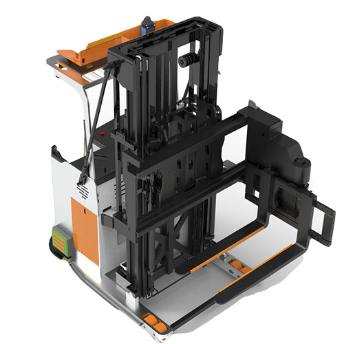 EFORK  三向堆垛式 激光导航 负载1500kg 精度±10mm 窄巷道三向叉agv